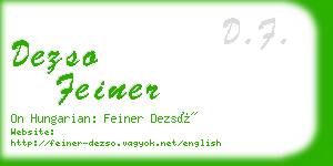 dezso feiner business card